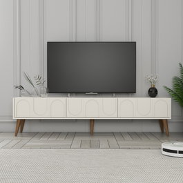 Hanah Home Lyon 44 Mueble para TV Crema y Nogal